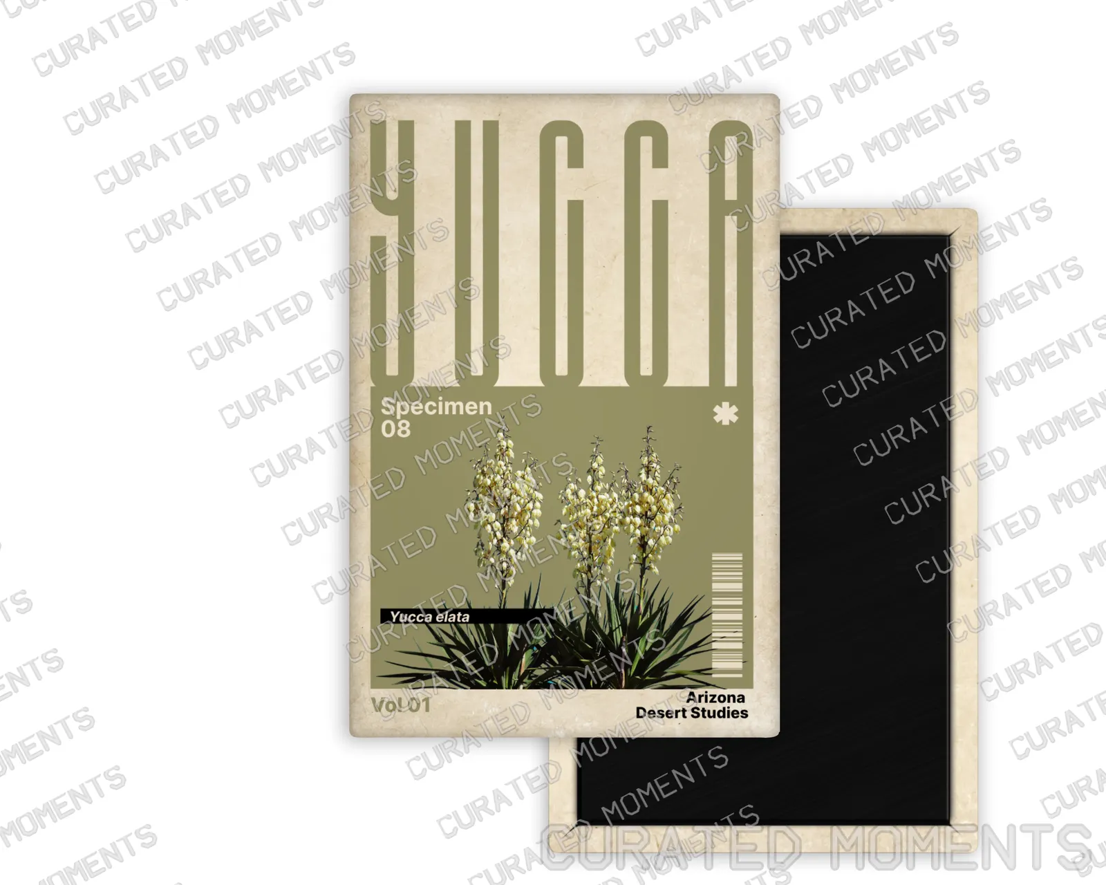 Yucca Arizona Desert Studies portrait magnet mockup in muted olive