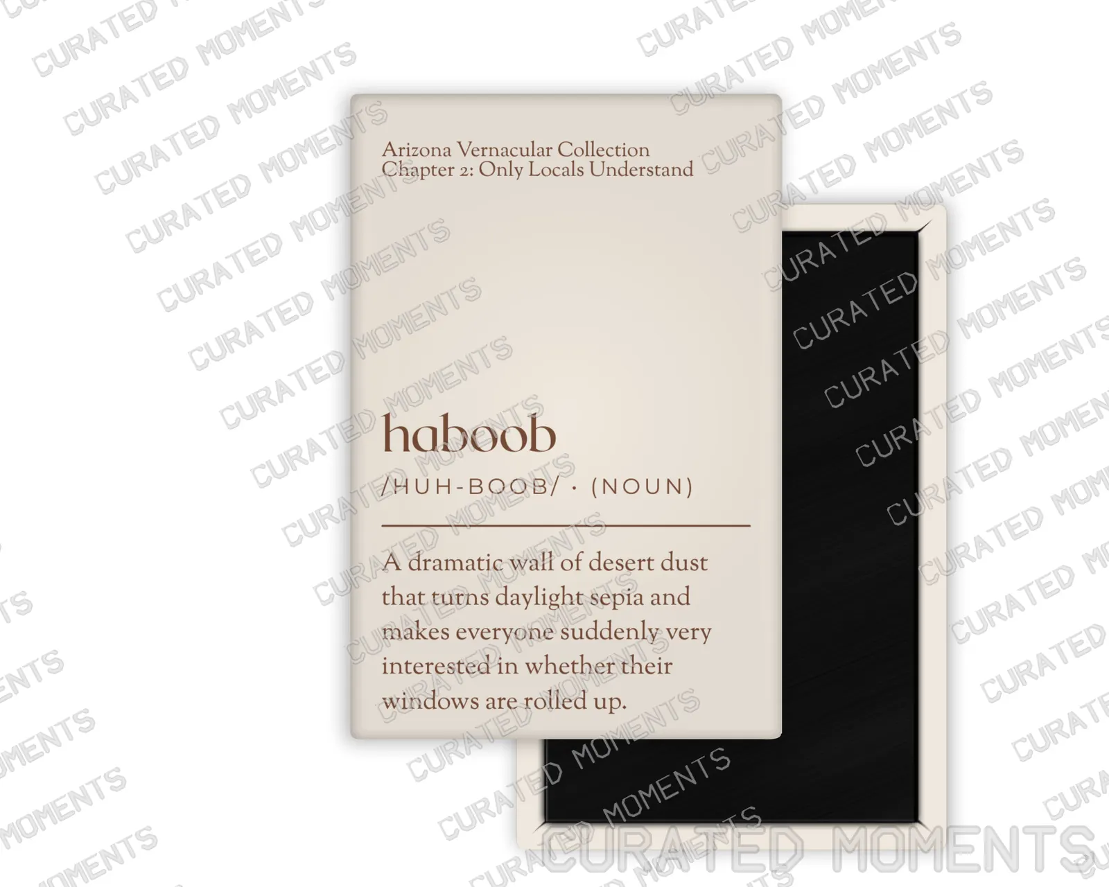 Haboob Arizona Vernacular portrait magnet mockup in cream