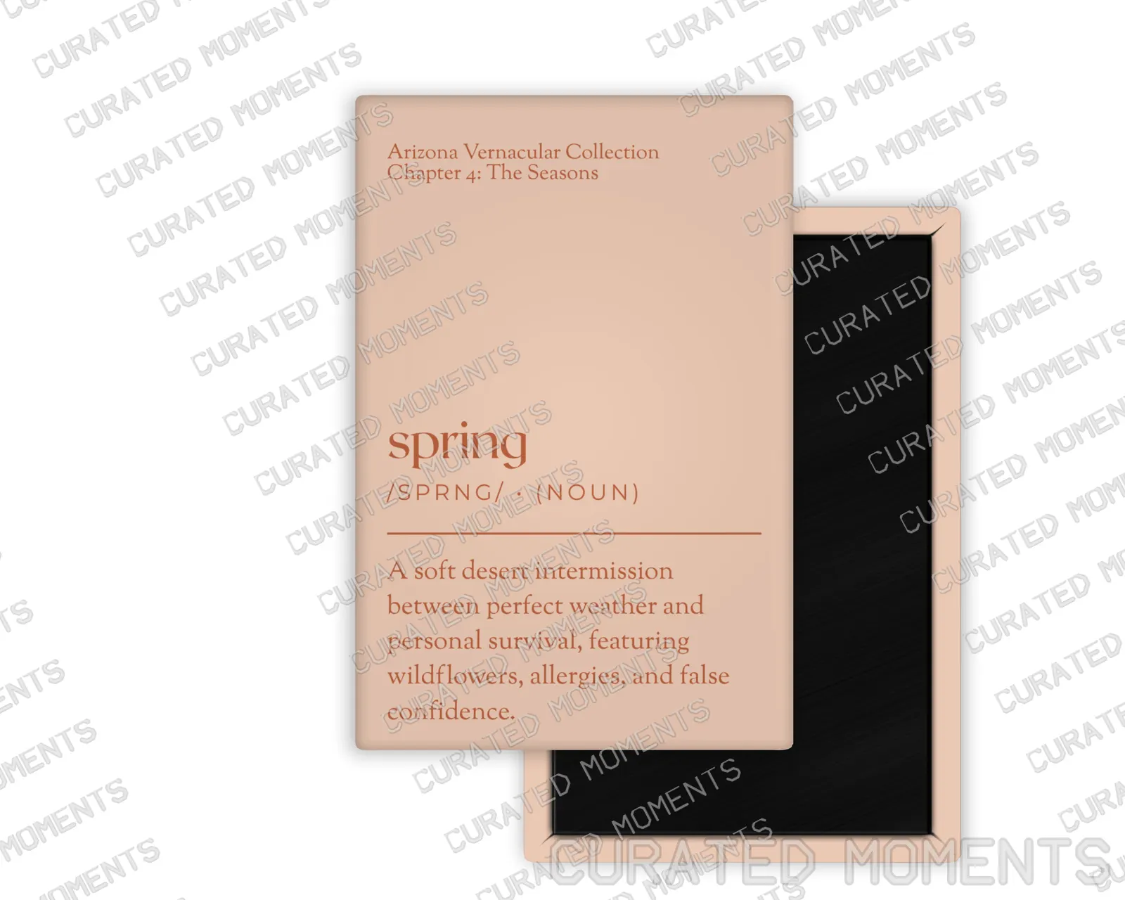 Spring Arizona Vernacular portrait magnet mockup in peach