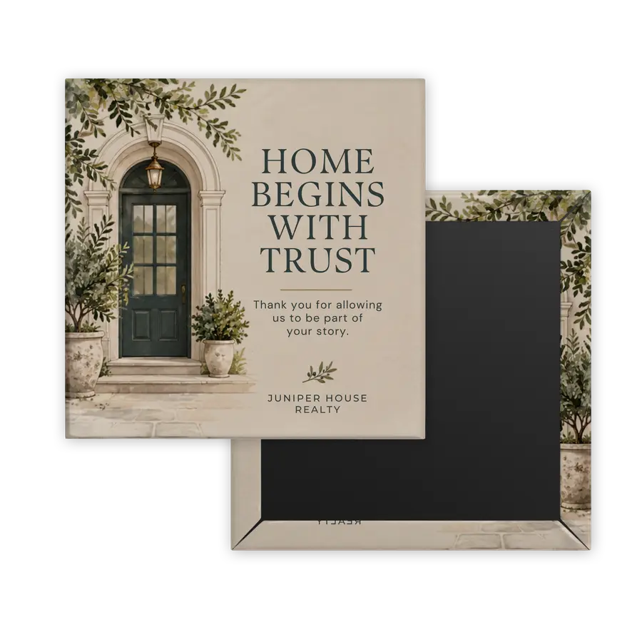 Custom square client and customer appreciation magnet